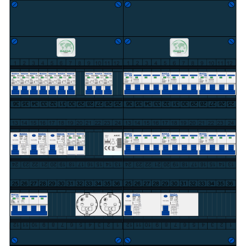 Schotman Elektro B.V. – GACIA GACK –3x ALS 2p, 2x ALS 4p, 10x INS, 6x INS 4p, kookgroep, beltrafo, 2x contactdoos