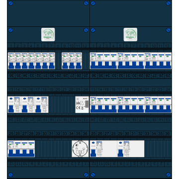Schotman Elektro B.V. – GACIA GACK –3x ALS 2p, 2x ALS 4p, 10x INS, 6x INS 4p, beltrafo, 1x contactdoos