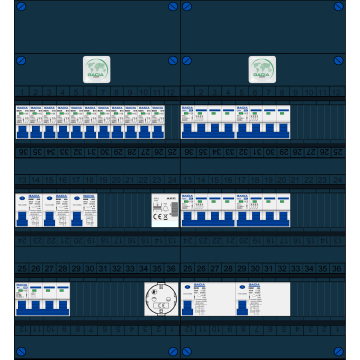 Schotman Elektro B.V. – GACIA GACK –3x ALS 2p, 2x ALS 4p, 11x INS, 4x INS 4p, beltrafo, 1x contactdoos