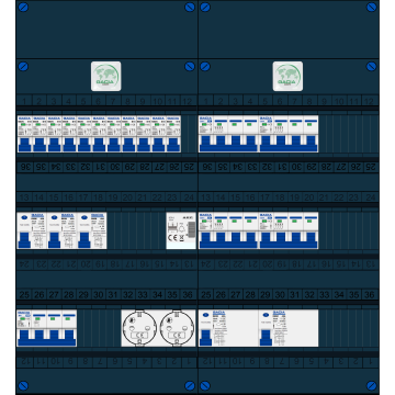 Schotman Elektro B.V. – GACIA GACK –3x ALS 2p, 2x ALS 4p, 11x INS, 4x INS 4p, beltrafo, 2x contactdoos