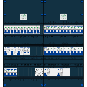 Schotman Elektro B.V. – GACIA GACK –3x ALS 2p, 2x ALS 4p, 11x INS, 6x INS 4p, kookgroep, 1x contactdoos