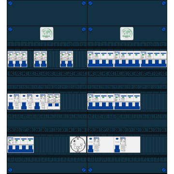 Schotman Elektro B.V. – GACIA GACK –3x ALS 2p, 2x ALS 4p, 7x INS, 5x INS 4p, kookgroep, 1x contactdoos