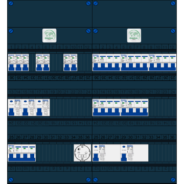 Schotman Elektro B.V. – GACIA GACK –3x ALS 2p, 2x ALS 4p, 7x INS, 5x INS 4p, 1x contactdoos