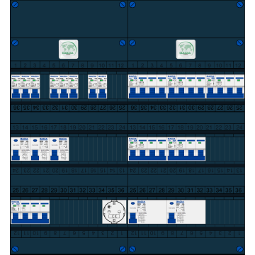 Schotman Elektro B.V. – GACIA GACK –3x ALS 2p, 2x ALS 4p, 8x INS, 5x INS 4p, 1x contactdoos