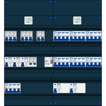 Schotman Elektro B.V. – GACIA GACK –3x ALS 2p, 2x ALS 4p, 8x INS, 6x INS 4p, kookgroep, beltrafo