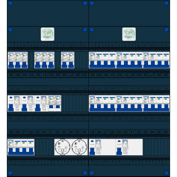 Schotman Elektro B.V. – GACIA GACK –3x ALS 2p, 2x ALS 4p, 8x INS, 6x INS 4p, kookgroep, 2x contactdoos