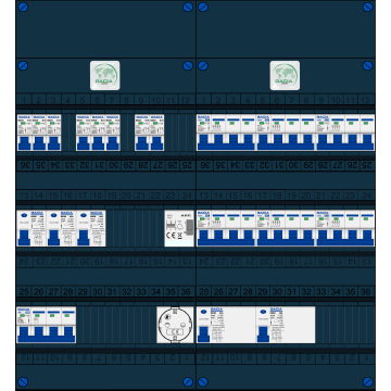 Schotman Elektro B.V. – GACIA GACK –3x ALS 2p, 2x ALS 4p, 8x INS, 6x INS 4p, beltrafo, 1x contactdoos