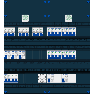 Schotman Elektro B.V. – GACIA GACK –3x ALS 2p, 2x ALS 4p, 9x INS, 4x INS 4p, 1x contactdoos