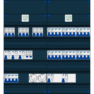 Schotman Elektro B.V. – GACIA GACK –3x ALS 2p, 2x ALS 4p, 9x INS, 6x INS 4p, kookgroep, 2x contactdoos