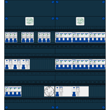 Schotman Elektro B.V. – GACIA GACK –3x ALS 2p, 2x ALS 4p, 9x INS, 6x INS 4p, 1x contactdoos
