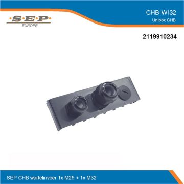 SEP CHB-W32A - inzetstuk wartel 1xM25 1xM32