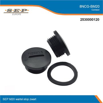 SEP Connect 8NCG-BM20 - wartel stop M20 - zwart RAL9005 - overzicht