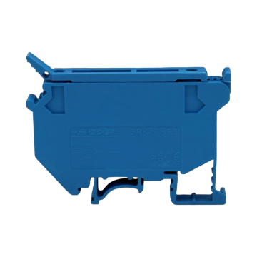 SEP SRK-5-HESI-BU blauwe zekering, 4mm2 zijaanzicht met logo- modulaire DIN-rail, 2011300710, GTIN 8718959078545