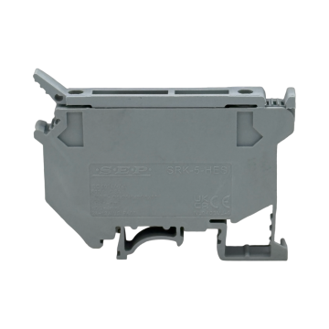 SEP SRK-5-HESI-G grijze zekering, 4mm2 zijaanzicht met logo- modulaire DIN-rail, 2011300700, GTIN 8718959078538